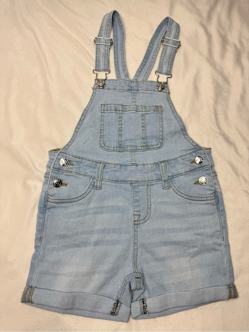 Vigoss Light Blue Denim Short Overalls for Kids